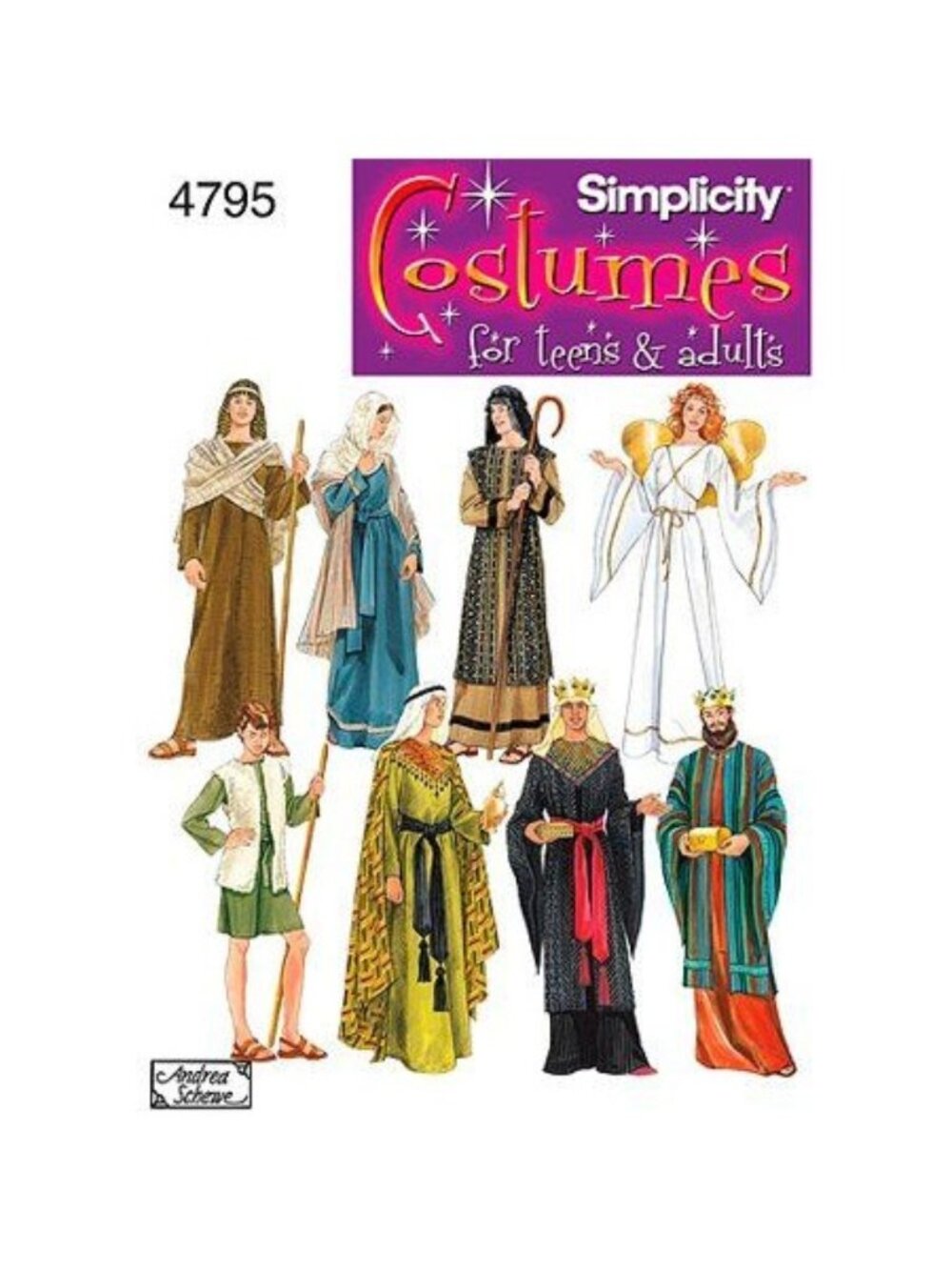 Simplicity 4795 Costume Sewing‎ Pattern Teens Adults Biblical Themed Cosplay